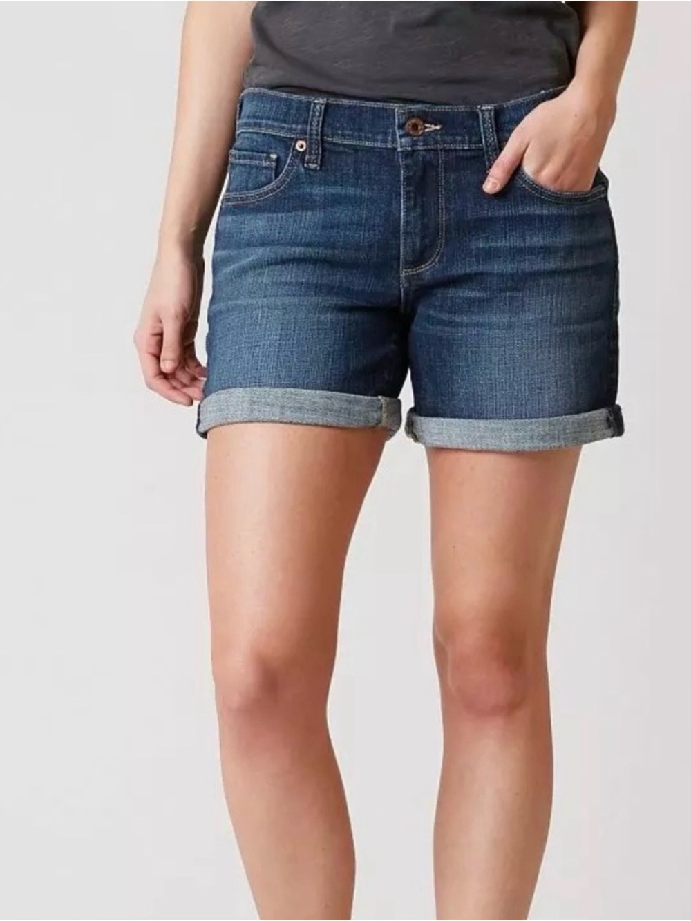 Lucky Brand Mid Rise The Roll Up Denim Shorts 4 / 27
